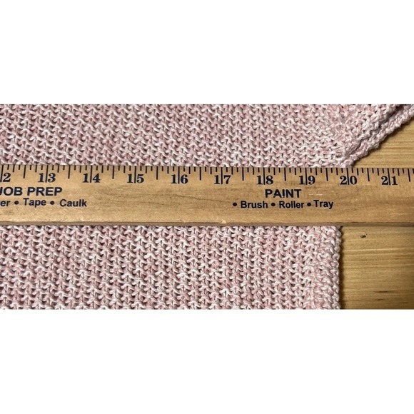 Leo & Nicole Women's Sweater Small Pink Linen Blend Loose Knit Long Sleeve Top - Picture 7 of 9